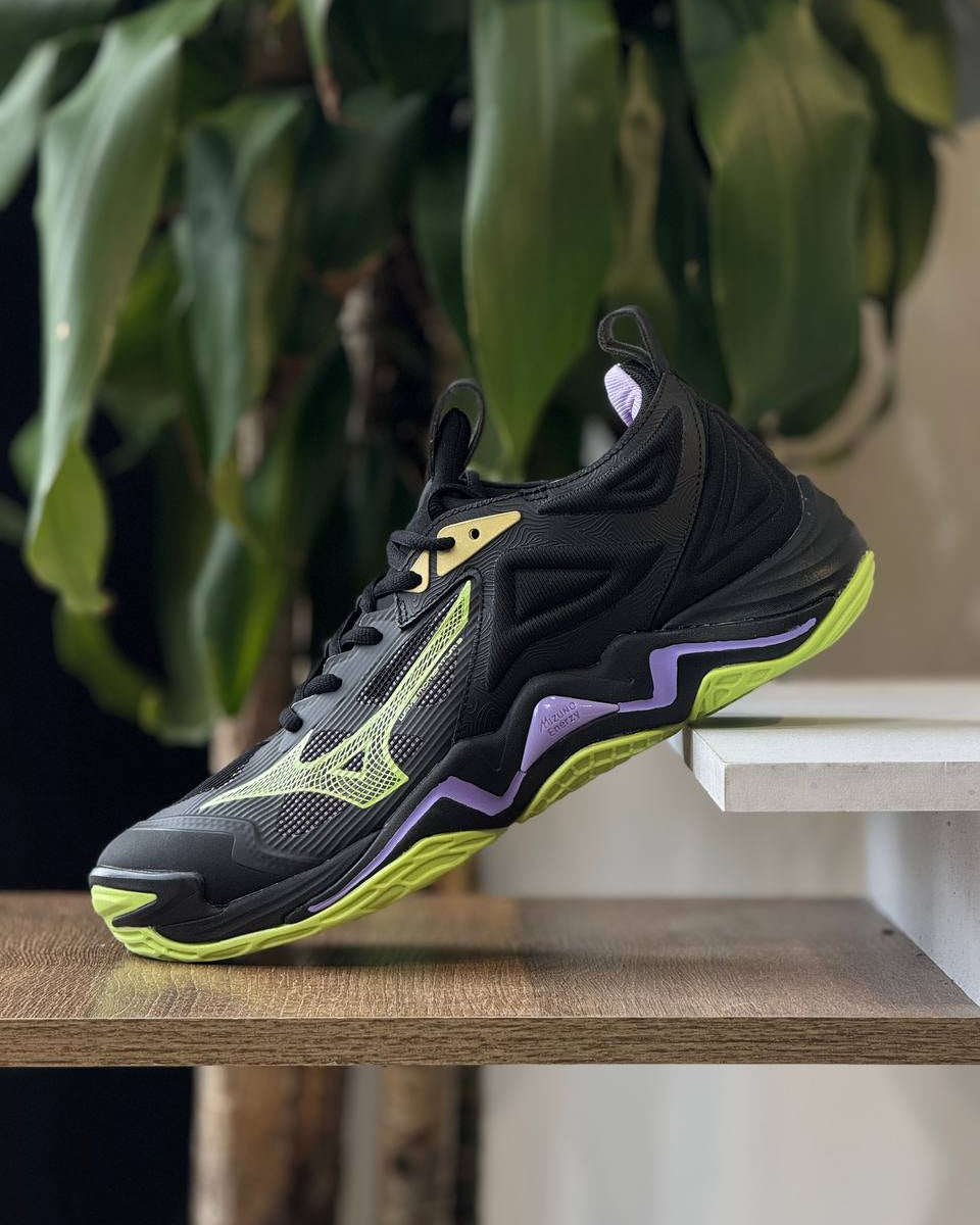 Mizuno Performance Indoor – Negro / Verde Neón