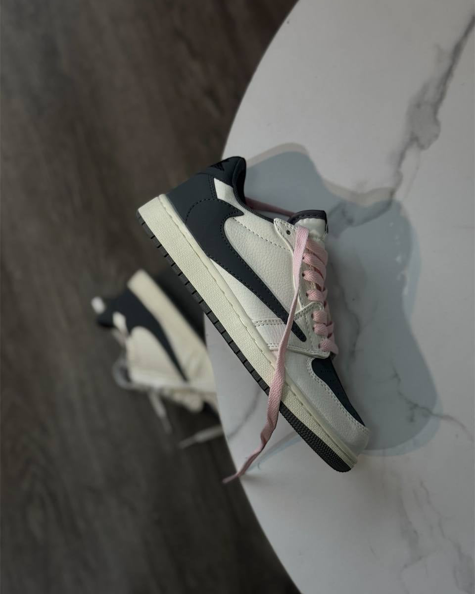 Nike Air Jordan 1 Low – Grey / White Pink Accents