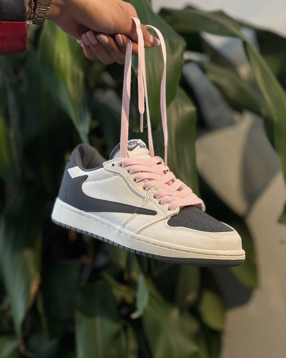 Nike Air Jordan 1 Low – Grey / White Pink Accents