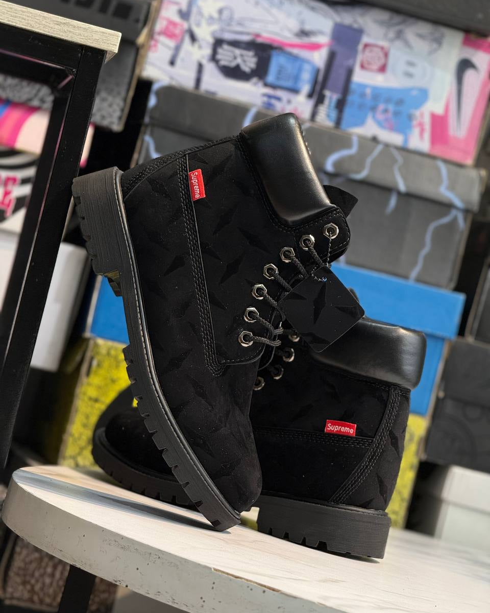 Timberland 6 Inch Boot x Supreme “Black Monogram”