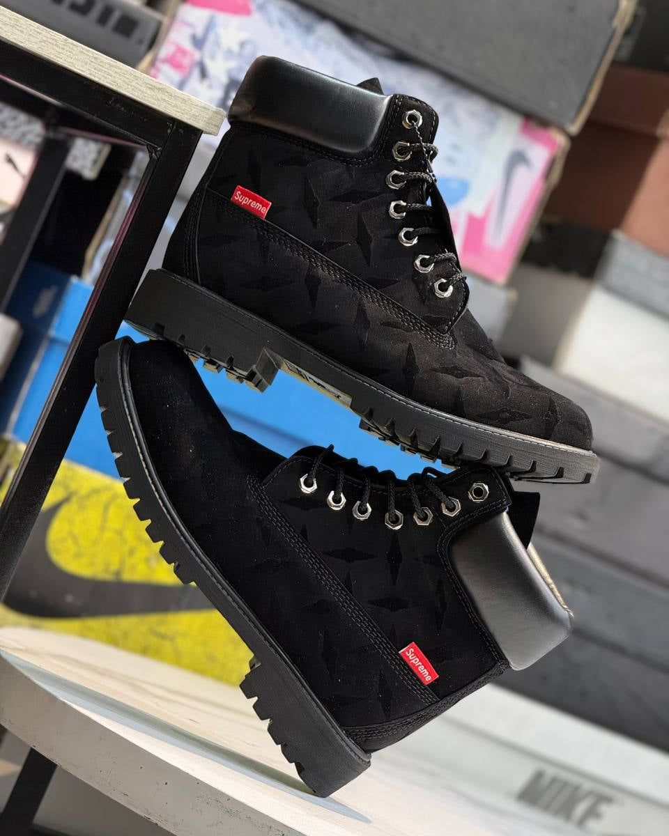 Timberland 6 Inch Boot x Supreme “Black Monogram”