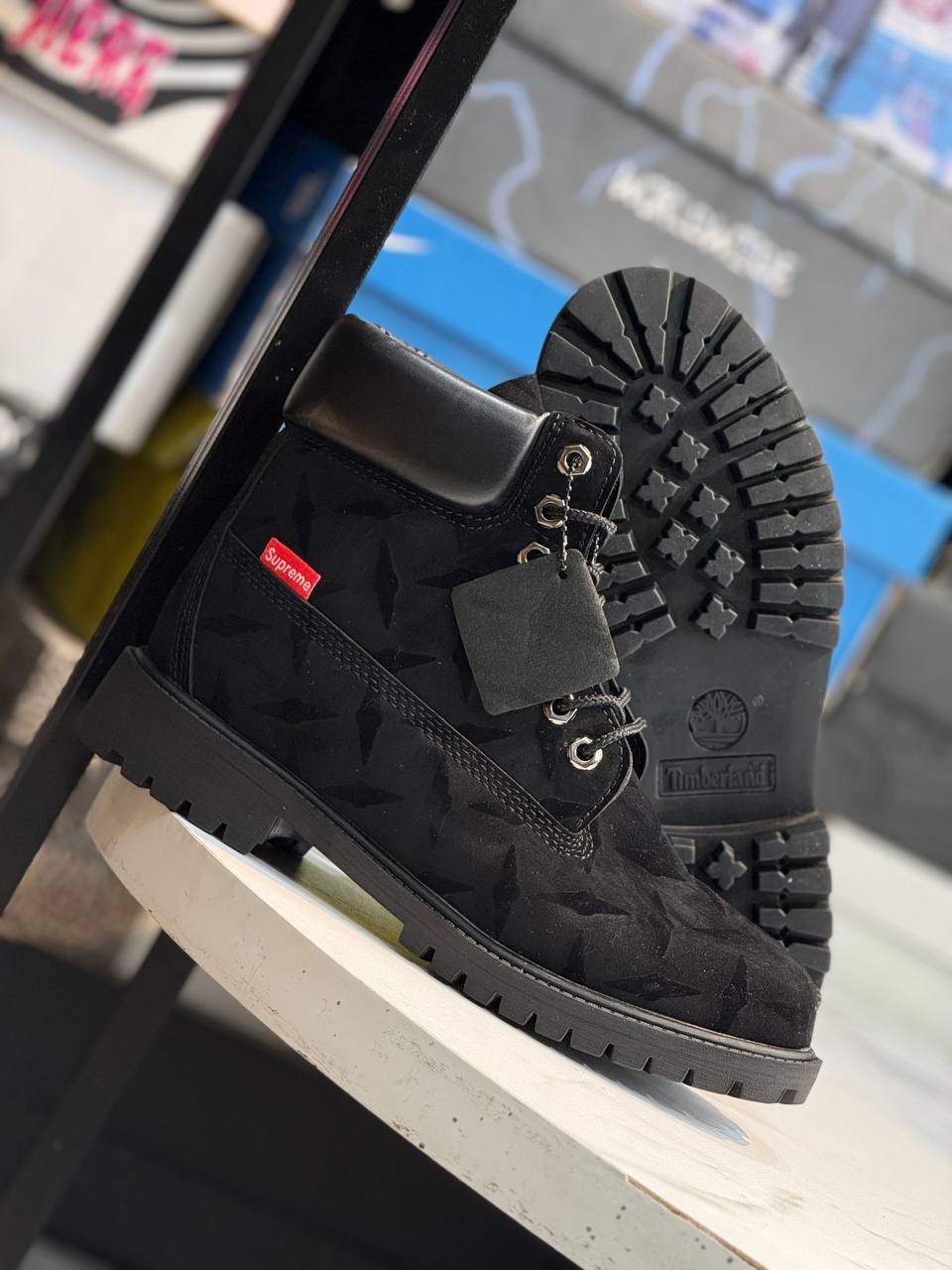 Timberland 6 Inch Boot x Supreme “Black Monogram”