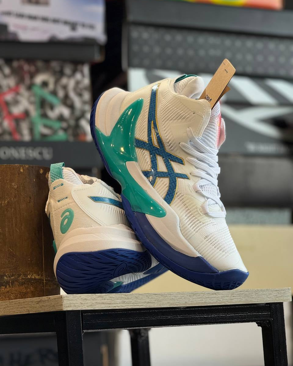 ASICS Nova Surge 2 – White Teal Blue – Web Monkey Shoes