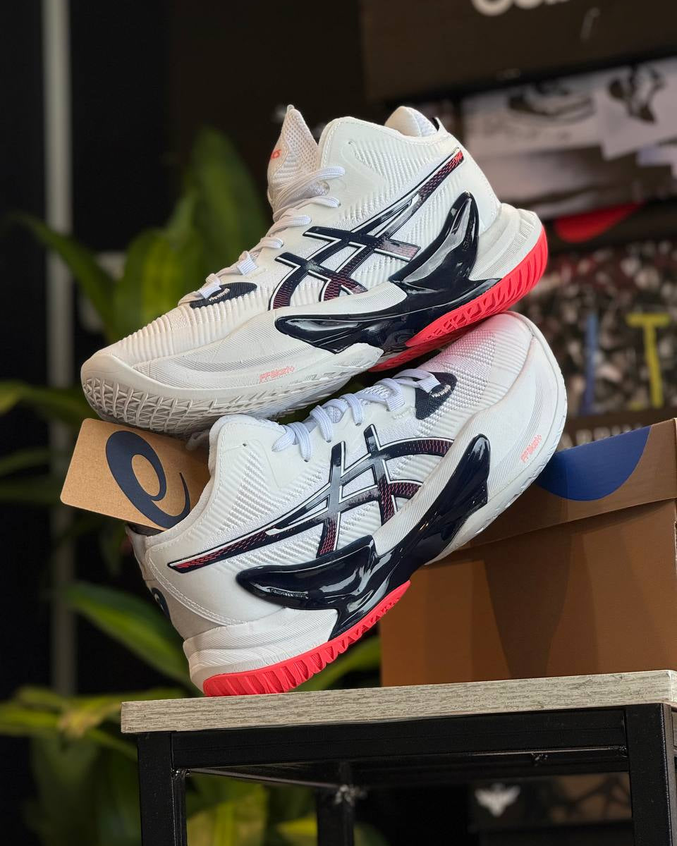 saki ASICS Nova Surge 2 – White / Black / Red – Web Monkey Shoes