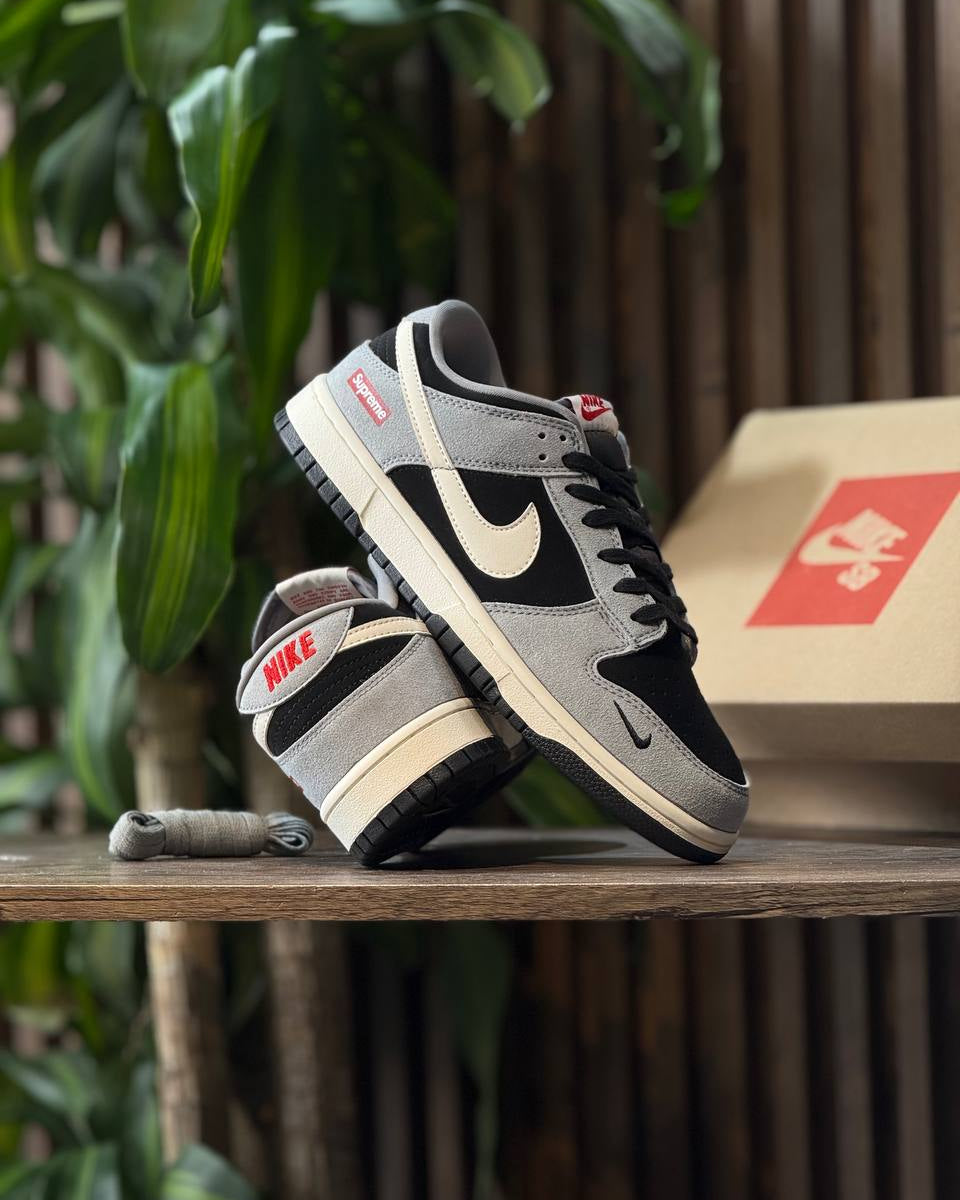 Nike SB Dunk Low x Supreme “Black Grey Cream