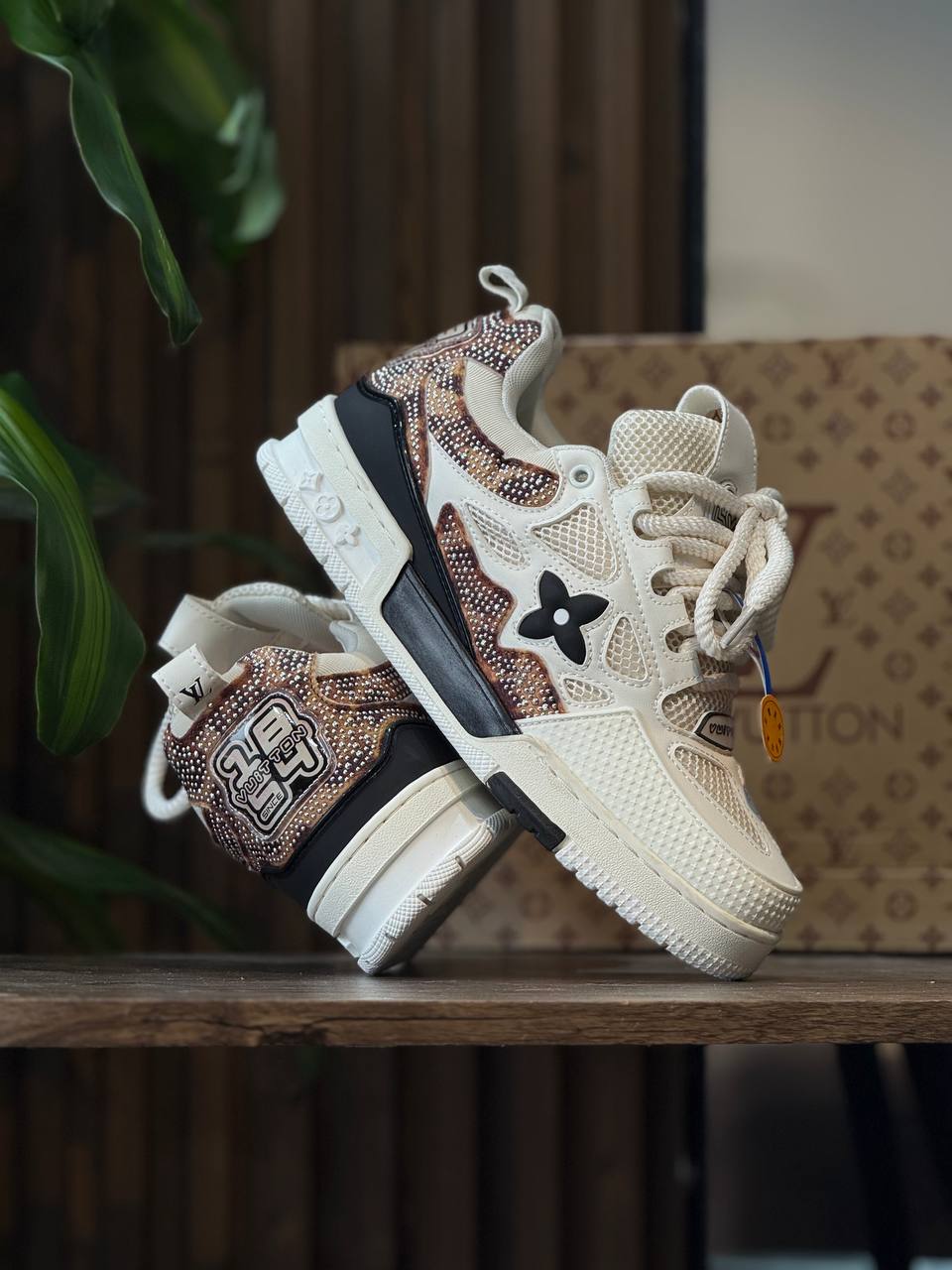 Louis Vuitton Trainer Sneaker “Crystal Monogram Beige”