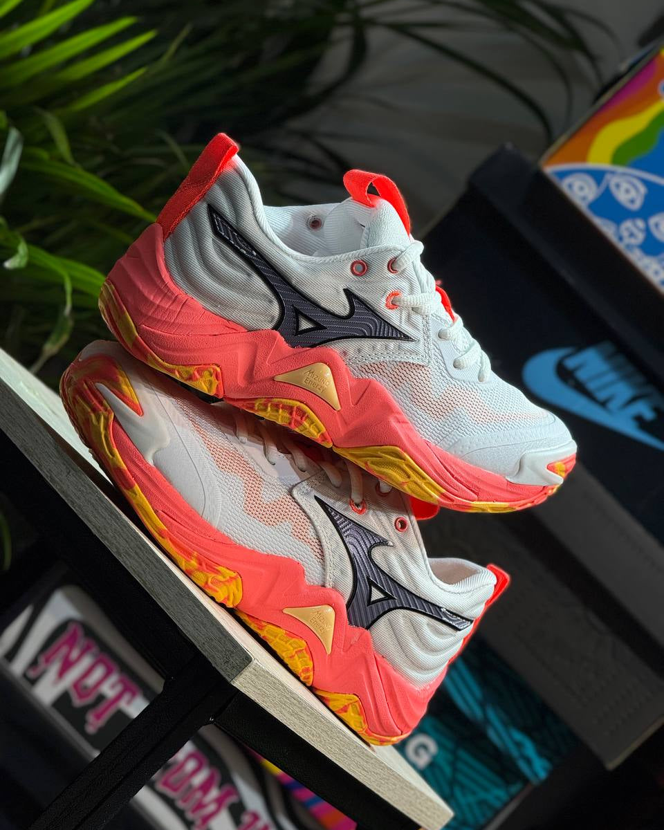 Mizuno Wave Momentum 4 Elite White / Coral / Yellow