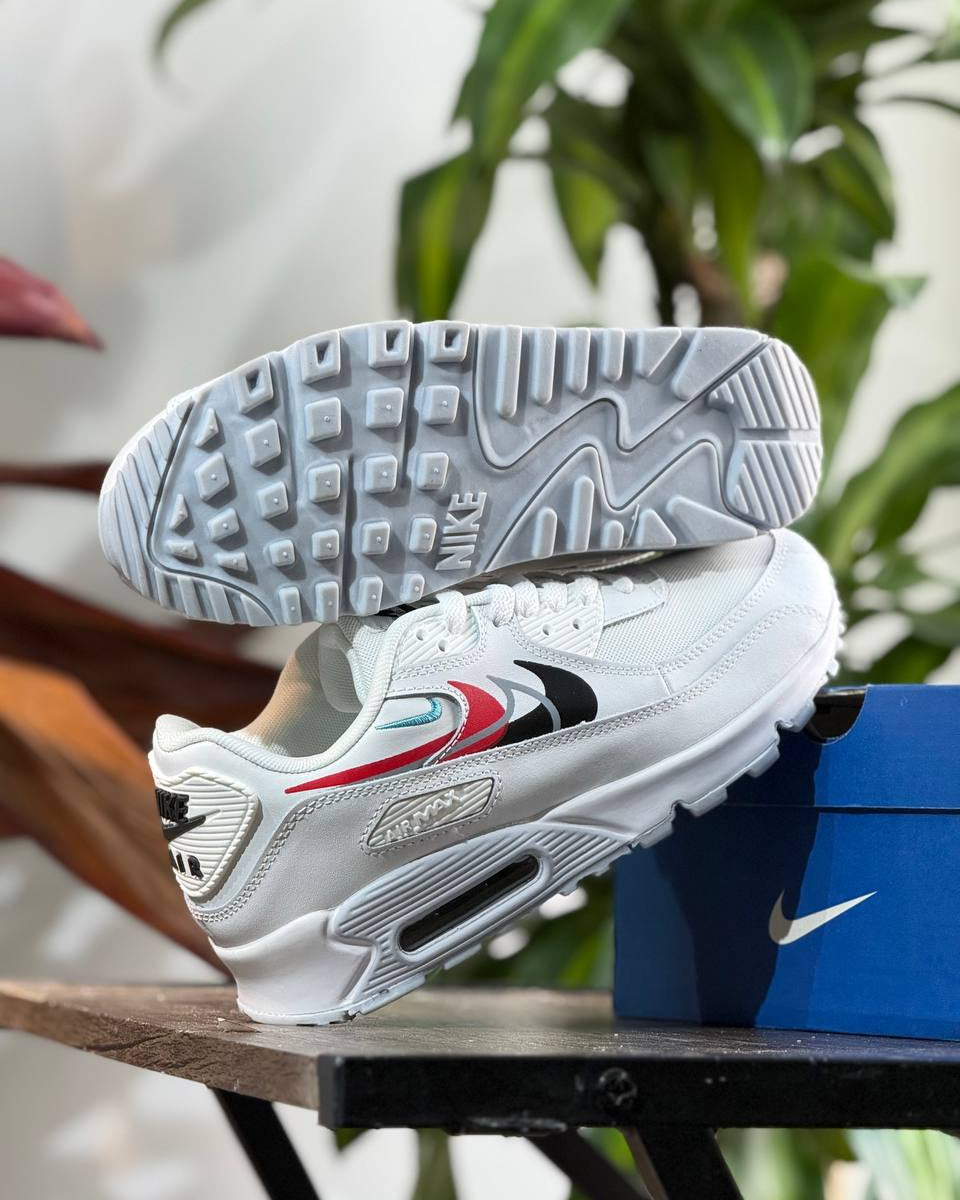 Nike Air Max 90 White Multi Swoosh