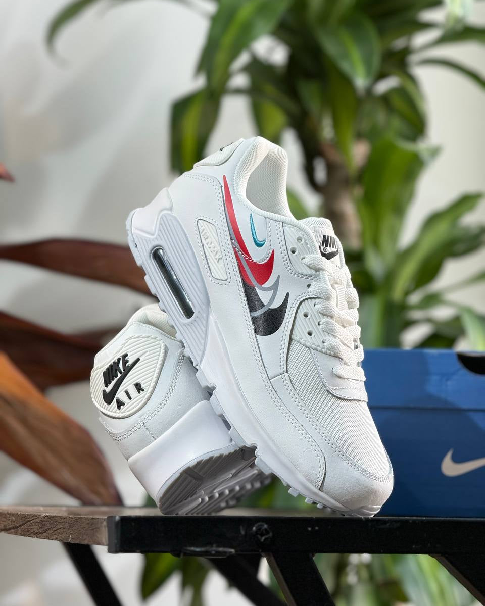 Nike Air Max 90 White Multi Swoosh