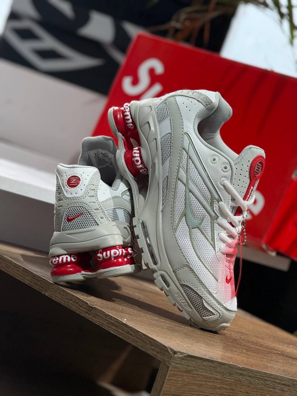 Nike Shox Ride 2 x Supreme – White / Red