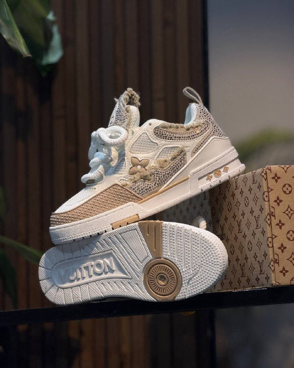 Louis Vuitton Skate x Swarovski White Beige