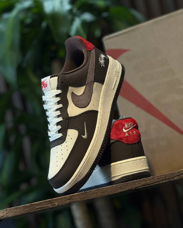 Nike Air Force 1 x Stüssy Brown Red