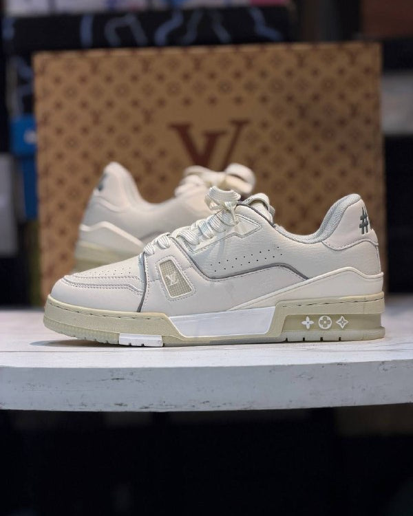 Louis Vuitton Trainer Low White Cream