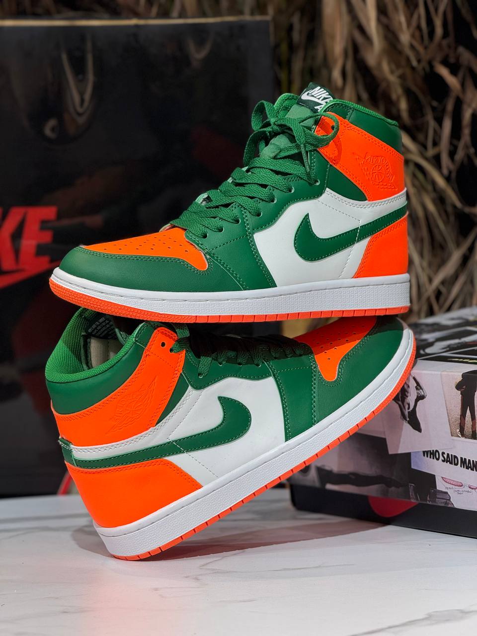 Air Jordan 1 High “Lucky Green & Orange Blaze