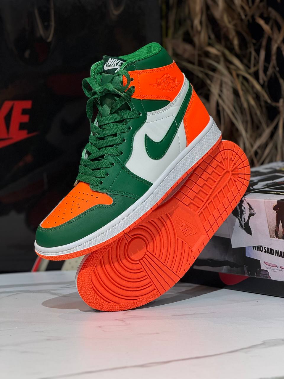 Air Jordan 1 High “Lucky Green & Orange Blaze
